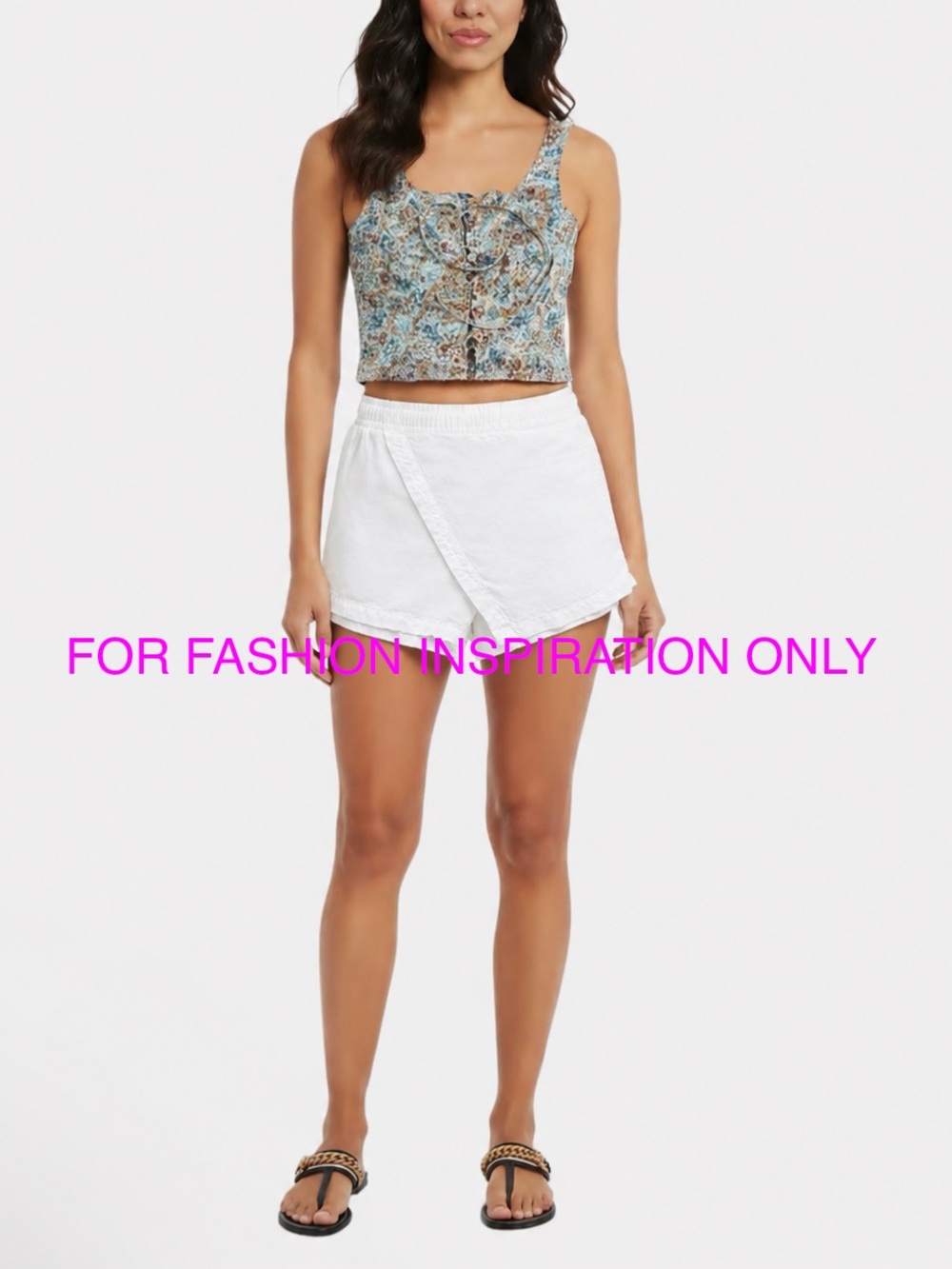 YFB Young Fabulous Broke Wrap Linen Shorts Womens XSmall White Resort